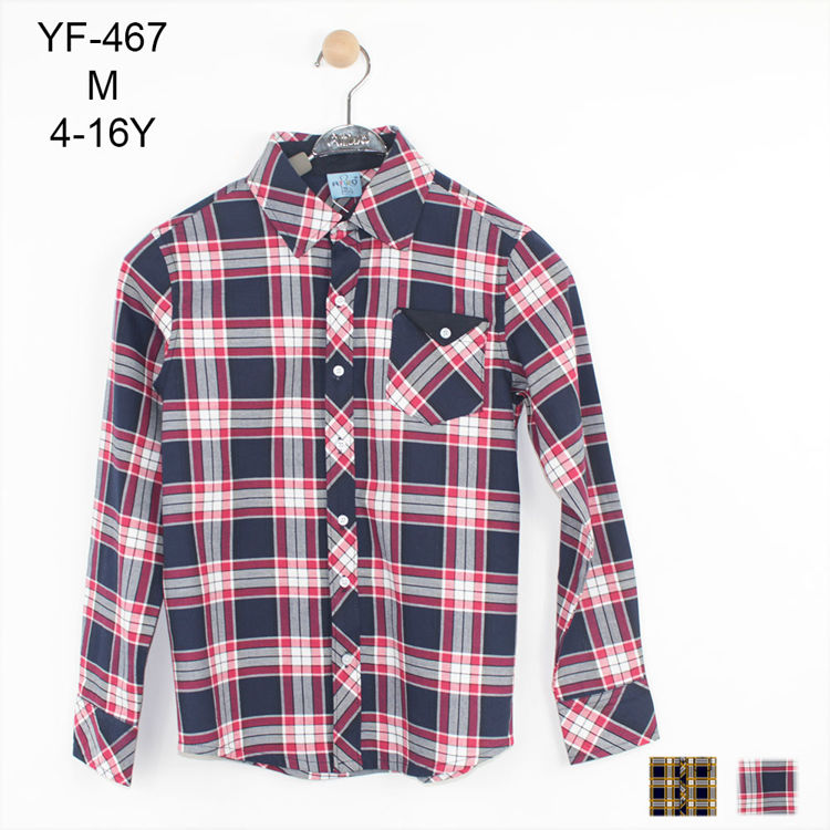 Picture of YF467- BOYS LONG SLEEVE CASUAL / SMART SHIRT